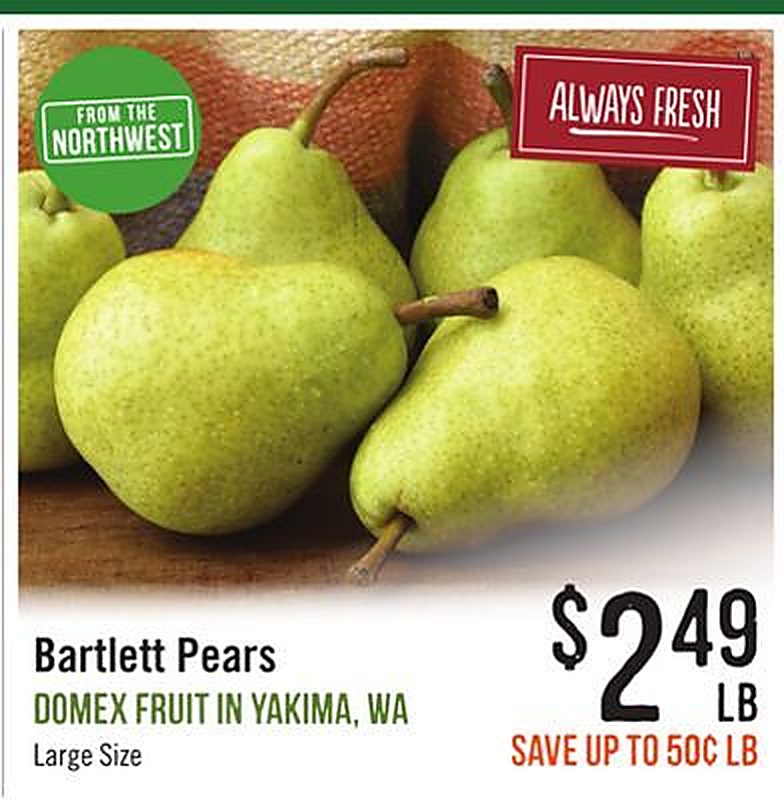 Bartlett Pears - Haggen Food & Pharmacy weekly ad deal