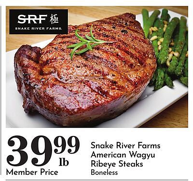 Snake River Farms American Wagyu Ribeye Steaks Boneless - Pavilions weekly ad deal