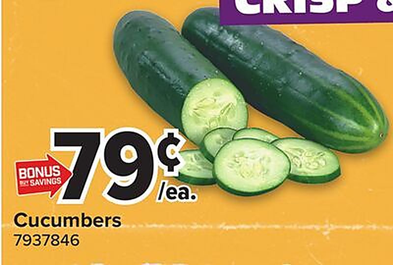 Cucumbers - Giant Food weekly ad deal