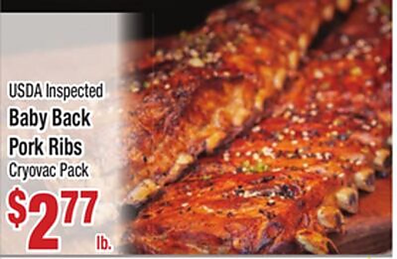 USDA Inspected Baby Back Pork Ribs - Food Pride Market weekly ad deal