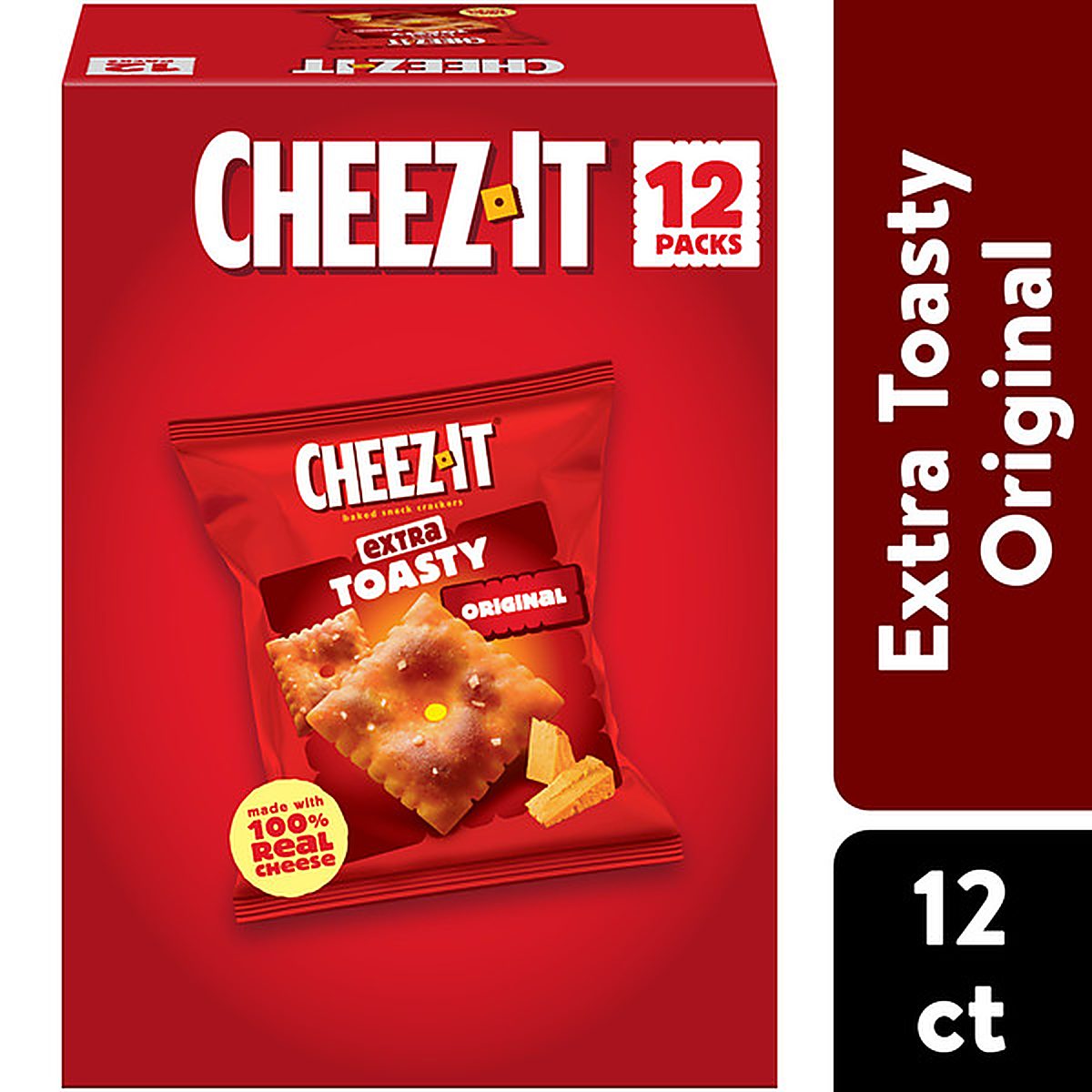 Cheez-It Extra Toasty Cheese Crackers, Baked Snack Crackers