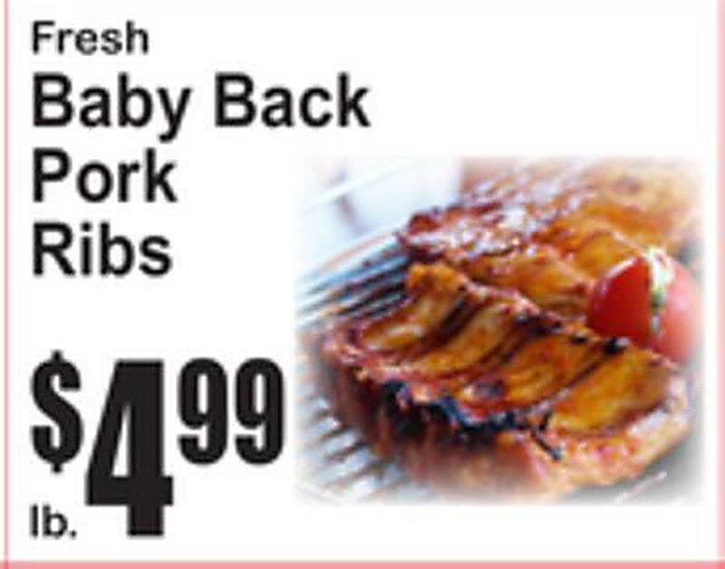 Fresh Baby Back Pork Ribs - Superfresh weekly ad deal