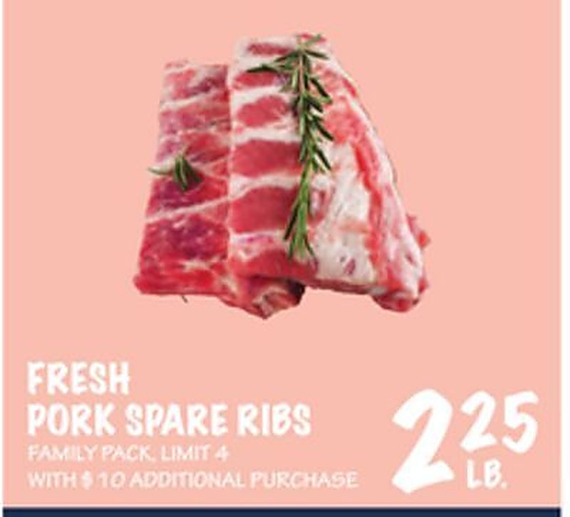 FRESH PORK SPARE RIBS - Foodarama weekly ad deal