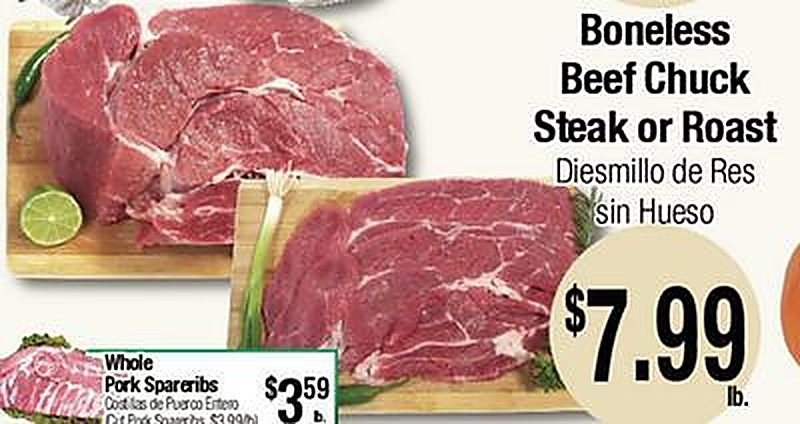 Boneless Beef Chuck Steak or Roast - Big Saver Foods weekly ad deal