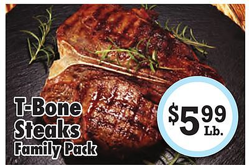 T-Bone Steaks - Superlo Foods weekly ad deal