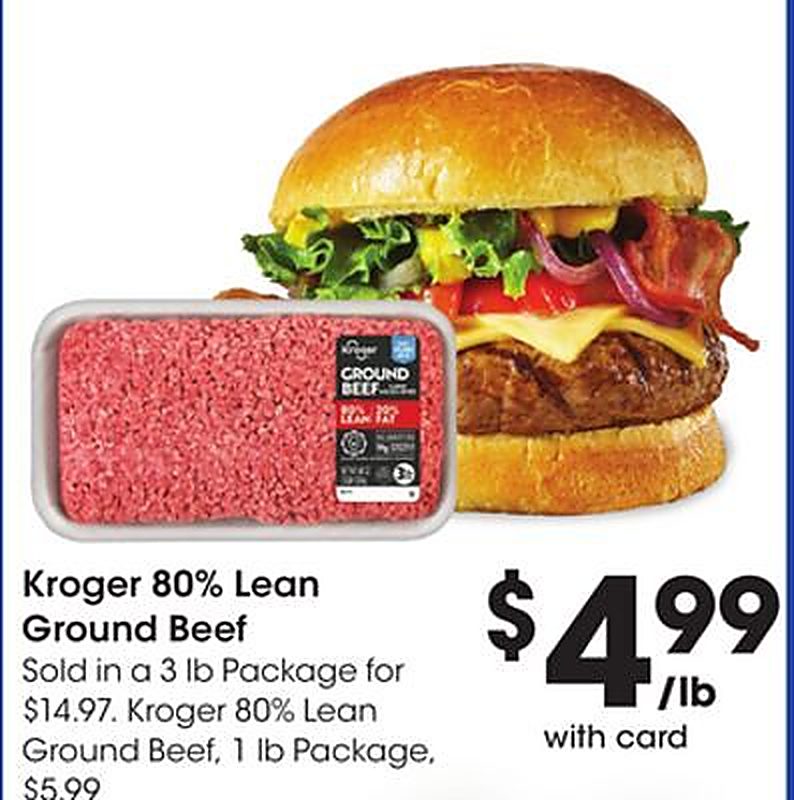 Kroger 80% Lean Ground Beef - JayC Food Stores weekly ad deal