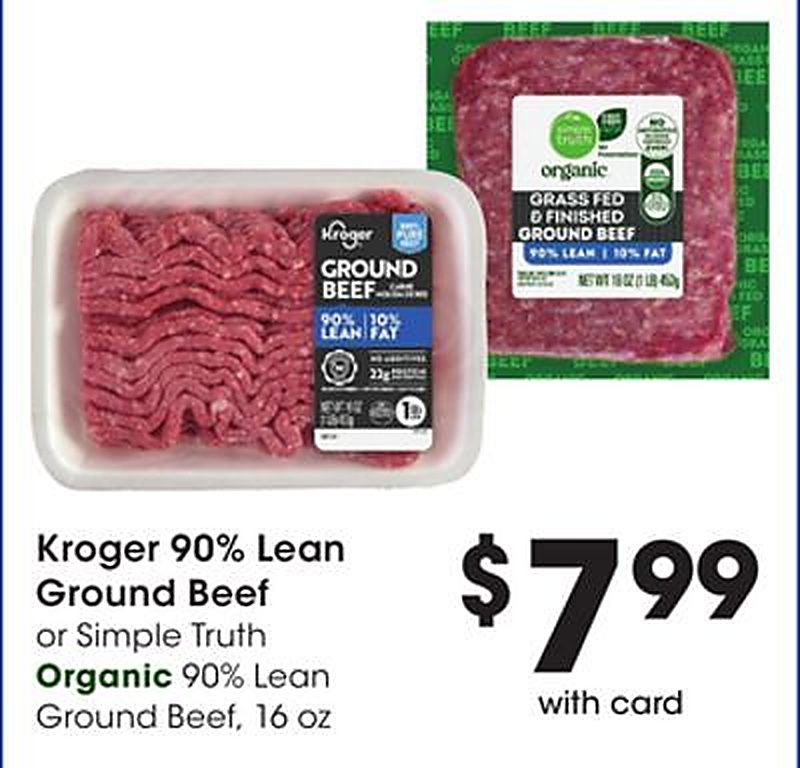 Kroger 90% Lean Ground Beef - Ralphs weekly ad deal