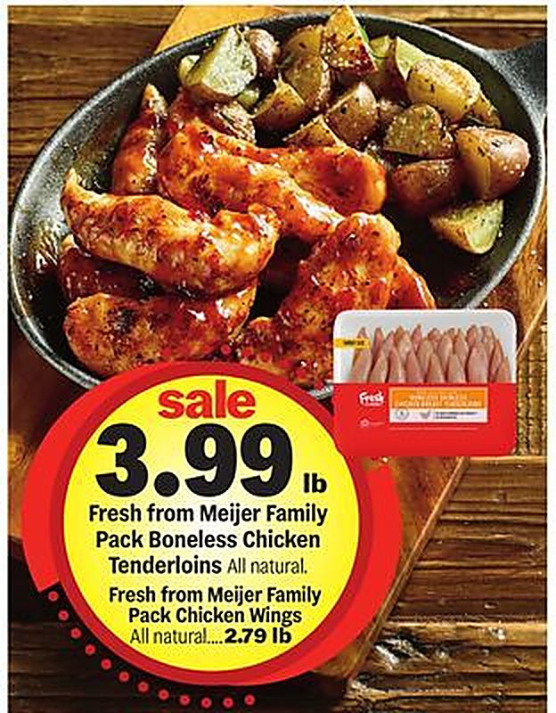 Fresh from Meijer Family Pack Boneless Chicken Tenderloins - Meijer weekly ad deal