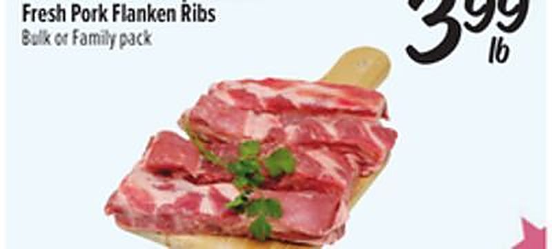 Costillas de Puerco para Asar / Fresh Pork Flanken Ribs - El Super weekly ad deal
