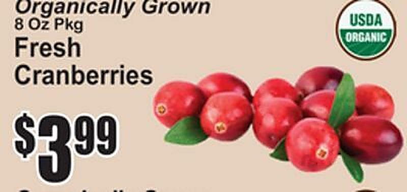 Organically Grown Fresh Cranberries - Superfresh weekly ad deal