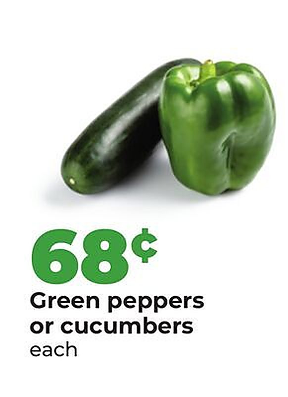 Green peppers or cucumbers - Hy Vee weekly ad deal