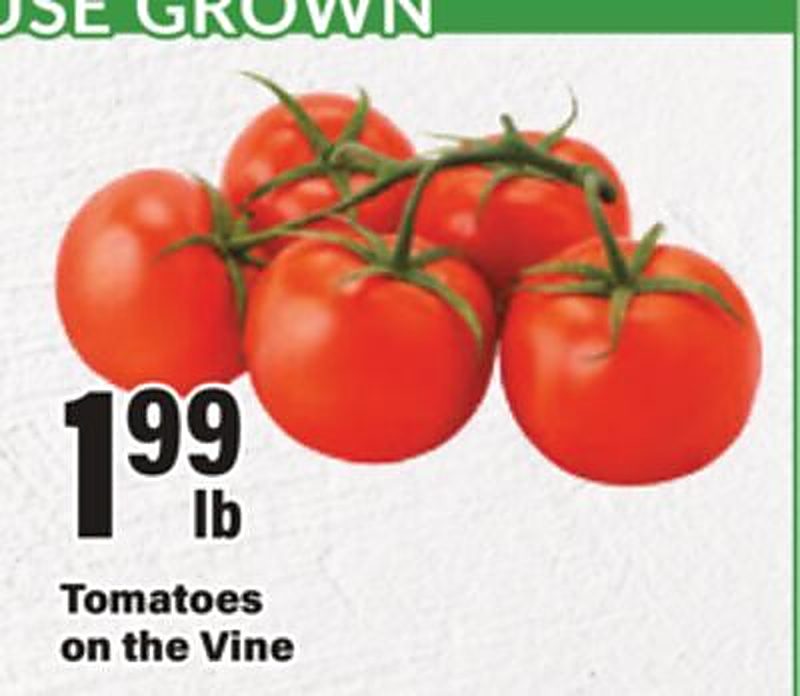 Tomatoes on the Vine - Big Y weekly ad deal