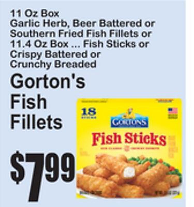 Gorton's Fish Fillets - Superfresh weekly ad deal