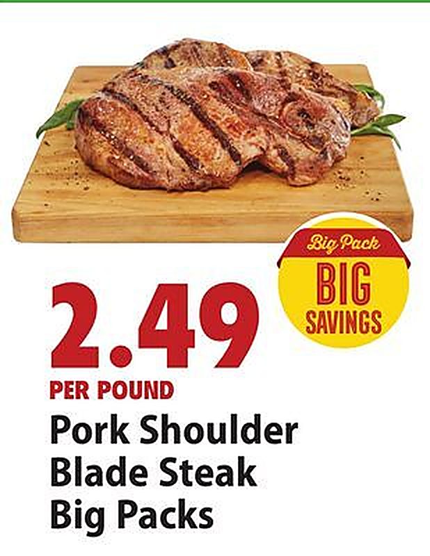 Pork Shoulder Blade Steak Big Packs - Festival Foods weekly ad deal