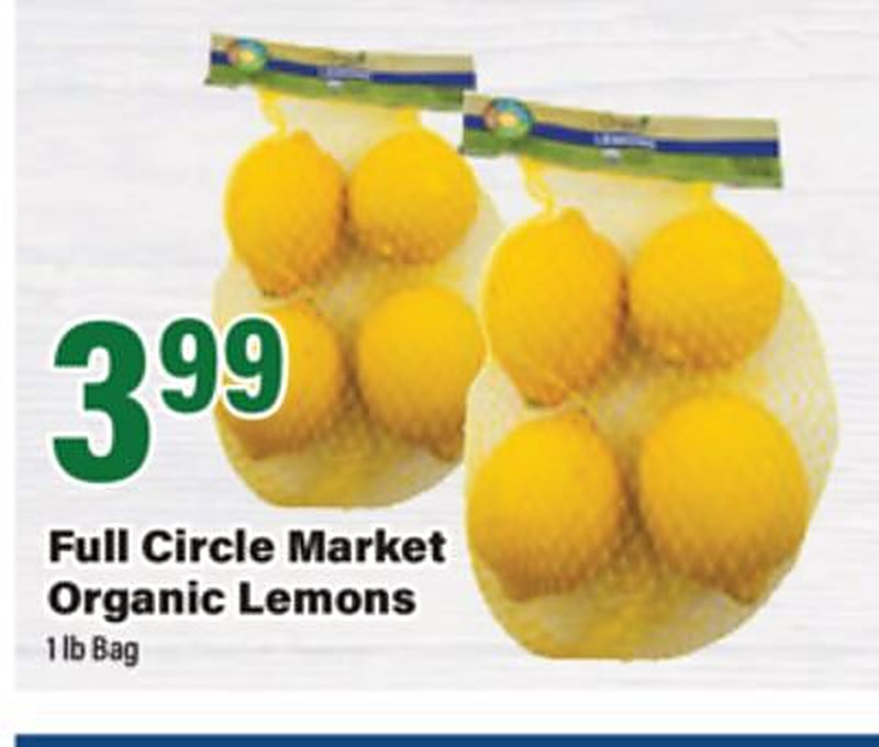 Full Circle Market Organic Lemons - Big Y weekly ad deal