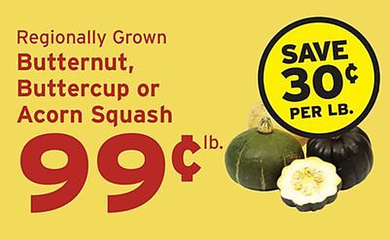 Butternut, Buttercup or Acorn Squash - Hannaford weekly ad deal