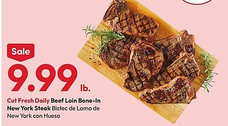 Beef Loin Bone-In New York Steak - Stater Bros weekly ad deal