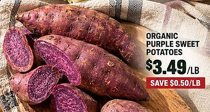 ORGANIC PURPLE SWEET POTATOES - Earth Fare weekly ad deal