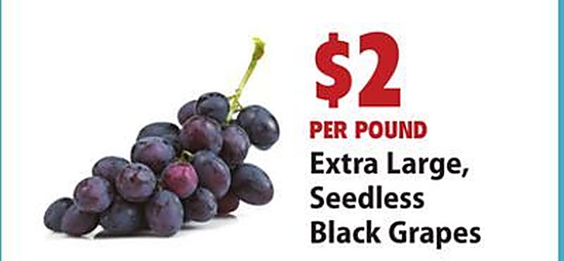 Extra Large, Seedless Black Grapes - Festival Foods weekly ad deal