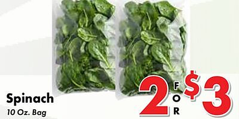 Spinach - Valley Marketplace weekly ad deal