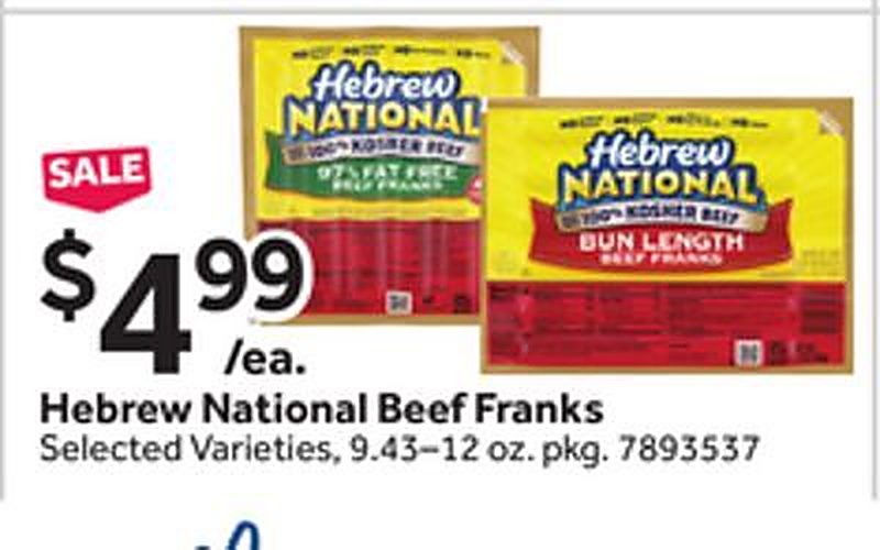 Hebrew National Beef Franks - Stop & Shop weekly ad deal