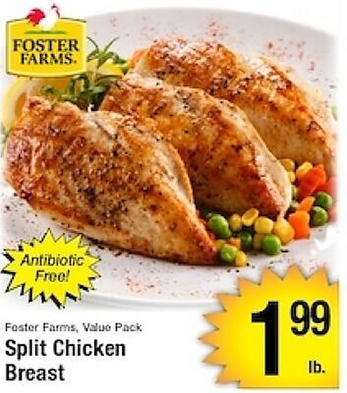 Foster Farms, Value Pack Split Chicken Breast - Harvest Foods weekly ad deal