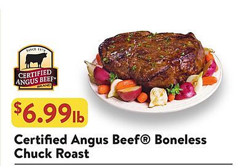 Certified Angus Beef® Boneless Chuck Roast - Fresh Thyme Market weekly ad deal
