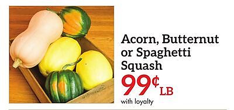 Acorn, Butternut or Spaghetti Squash - Needler's Fresh Market weekly ad deal
