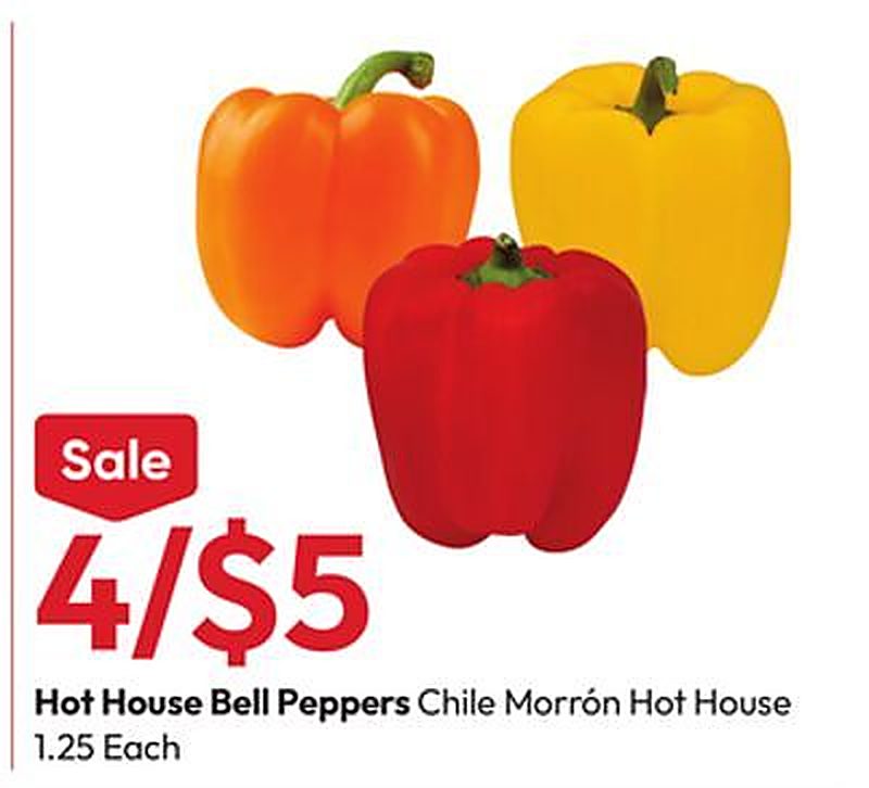 Hot House Bell Peppers - Stater Bros weekly ad deal