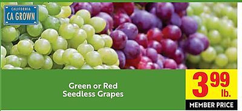 Green or Red Seedless Grapes - Lucky California weekly ad deal