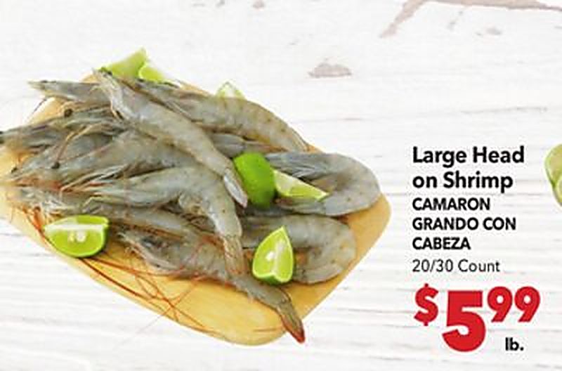 Large Head On Shrimp - Vallarta Supermarkets weekly ad deal