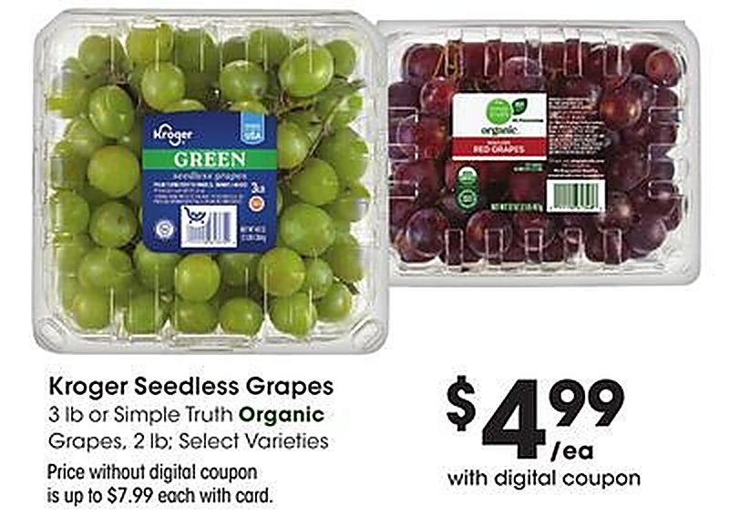 Kroger Seedless Grapes - Fry's Food Stores weekly ad deal