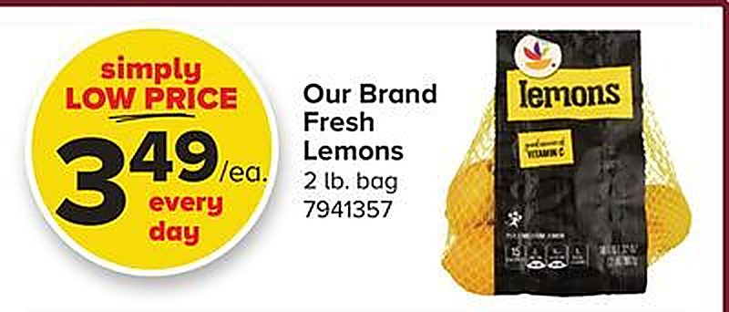 Our Brand Fresh Lemons - Giant Food Stores weekly ad deal