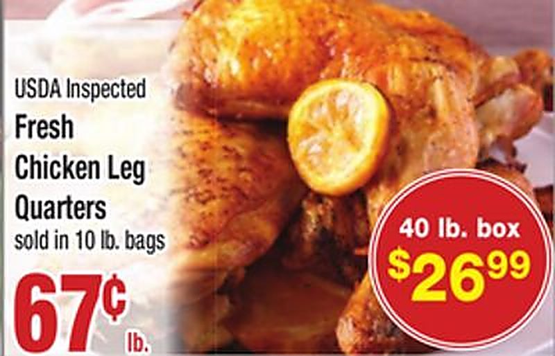Fresh Chicken Leg Quarters - Food Pride Market weekly ad deal