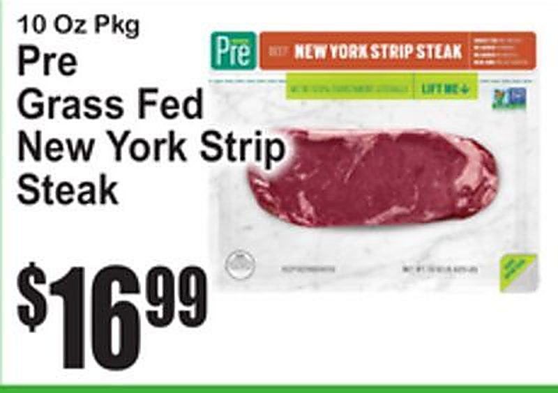 Pre Grass Fed New York Strip Steak - Superfresh weekly ad deal