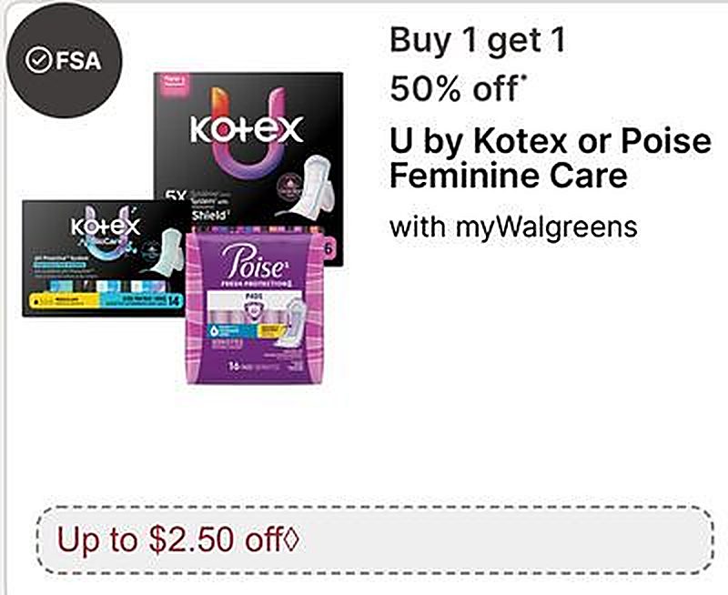 U by Kotex or Poise Feminine Care