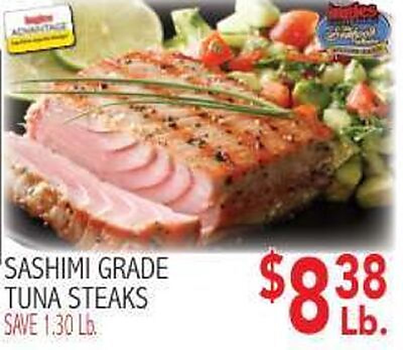 SASHIMI GRADE TUNA STEAKS - Ingles Markets weekly ad deal