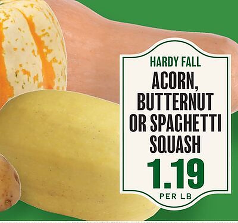 HARDY FALL ACORN, BUTTERNUT OR SPAGHETTI SQUASH - Lowes Foods weekly ad deal