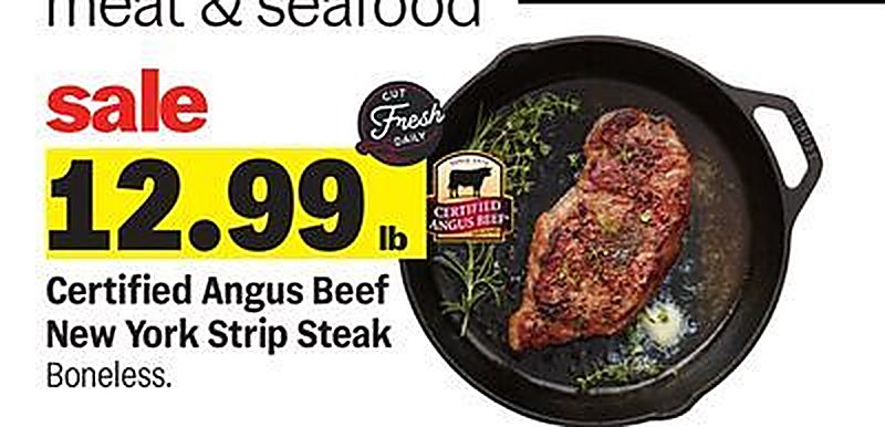 Certified Angus Beef New York Strip Steak - Meijer weekly ad deal