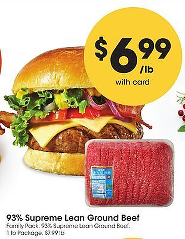 93% Supreme Lean Ground Beef - Marianos weekly ad deal
