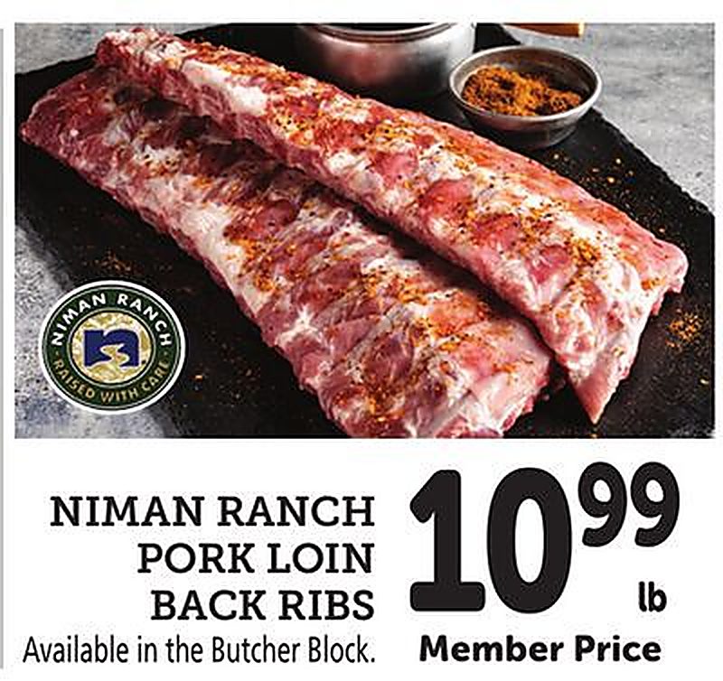 NIMAN RANCH PORK LOIN BACK RIBS - Andronico's weekly ad deal