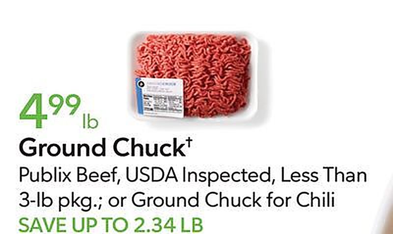 Ground Chuck† - Publix weekly ad deal
