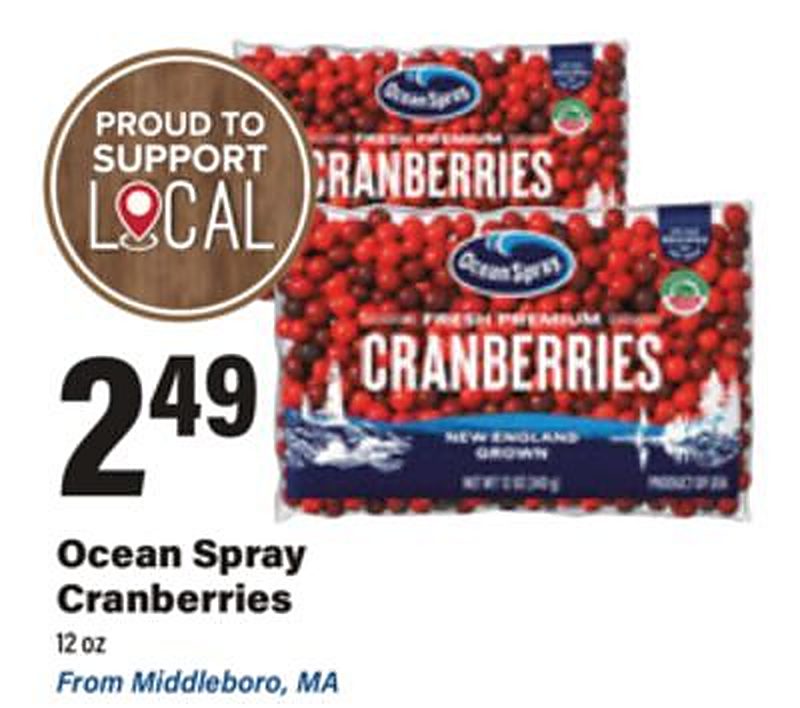 Ocean Spray Cranberries - Big Y weekly ad deal