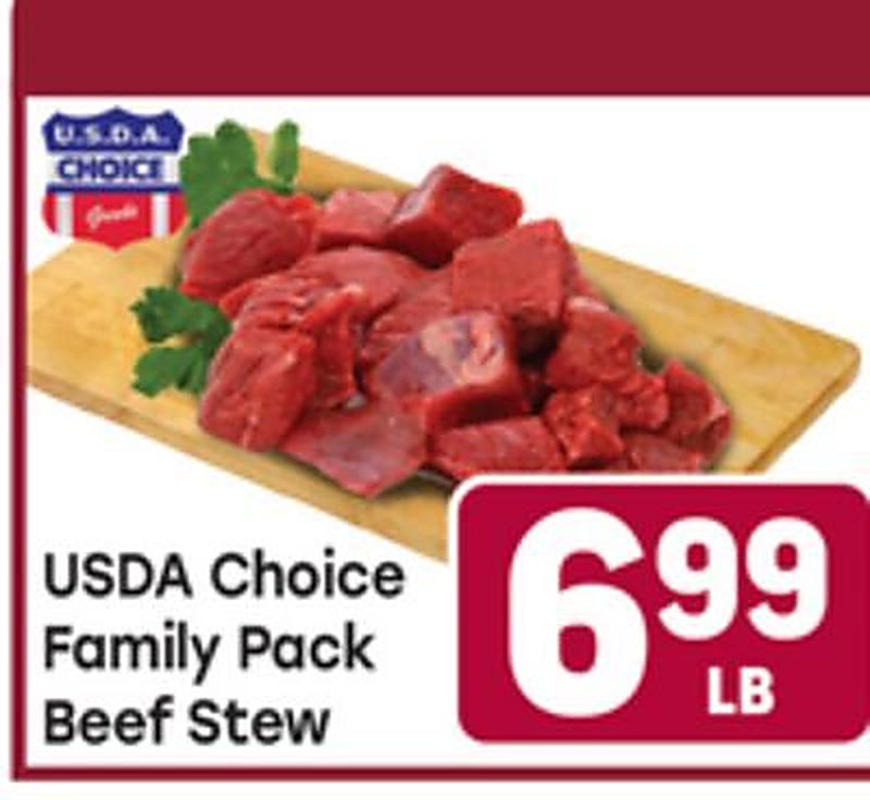 USDA Choice Family Pack Beef Stew - Tony's Fresh Market weekly ad deal