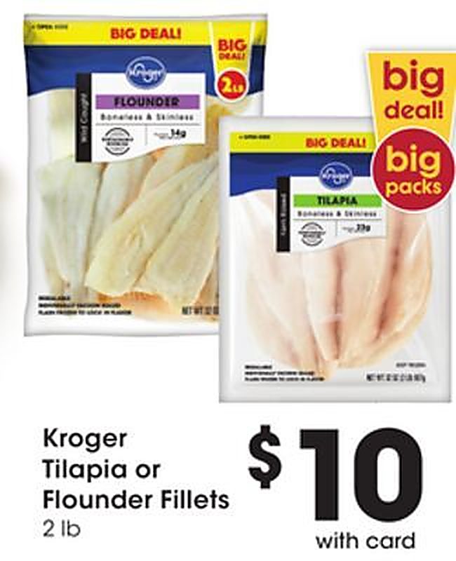 Kroger Tilapia or Flounder Fillets - Marianos weekly ad deal