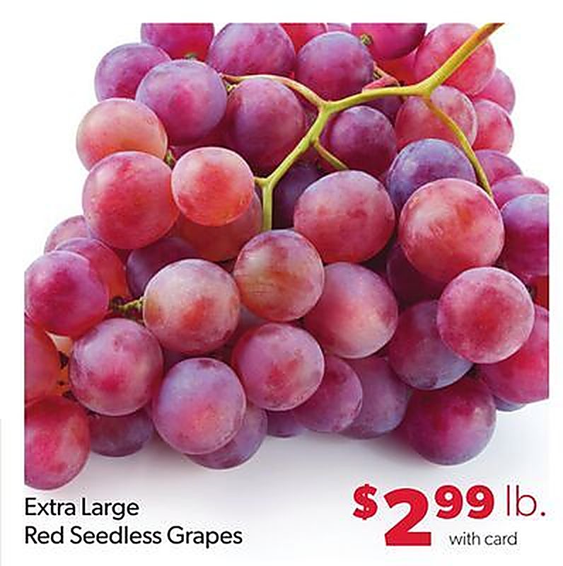 Extra Large Red Seedless Grapes - VG’s Grocery weekly ad deal