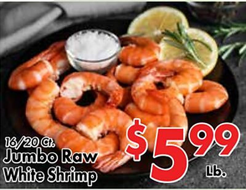 Jumbo Raw White Shrimp - Valley Marketplace weekly ad deal