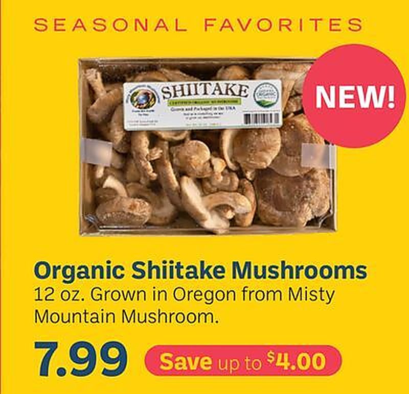 Organic Shiitake Mushrooms - Uwajimaya weekly ad deal