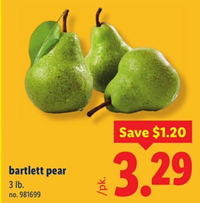 bartlett pear - Lidl weekly ad deal
