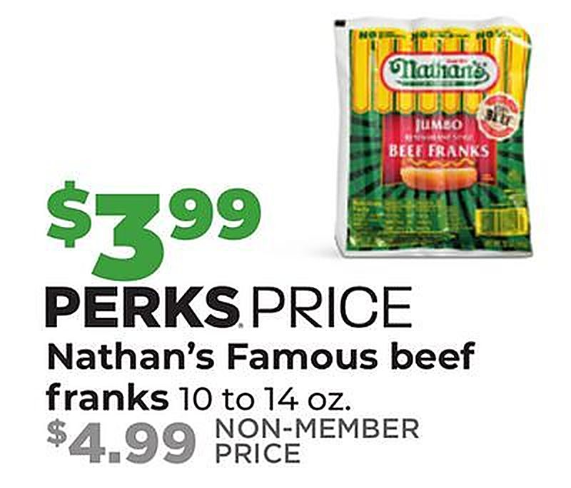 Nathan's Famous beef franks - Hy Vee weekly ad deal